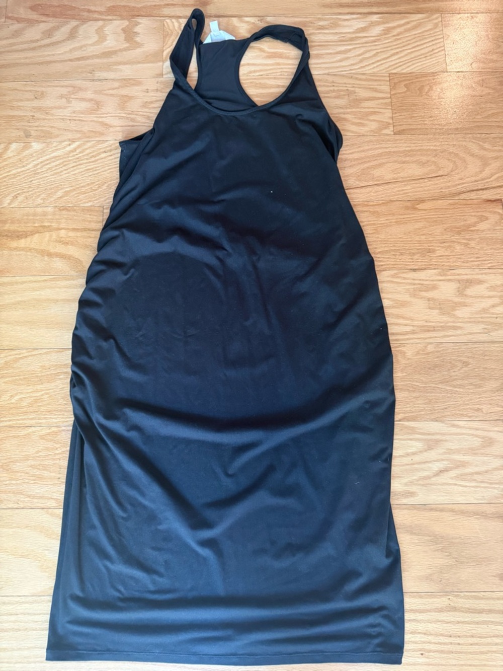 Maternity Black Racerback Midi Dress